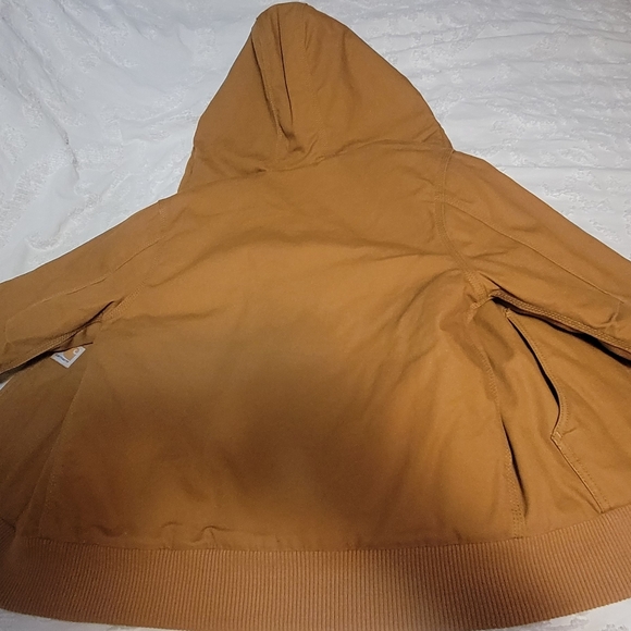 Carhartt Tan Hooded Jacket Size 10/12 Youth - Picture 7 of 8